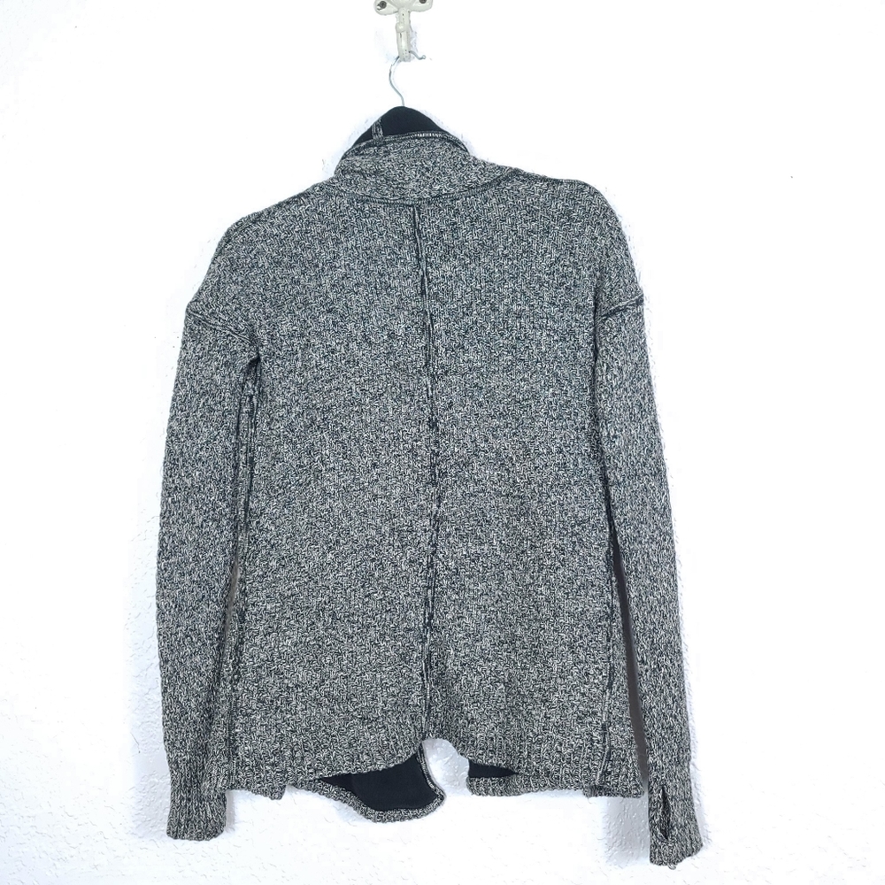LULULEMON Post Practice Cardigan Ghost Black Knit - Picture 10 of 13